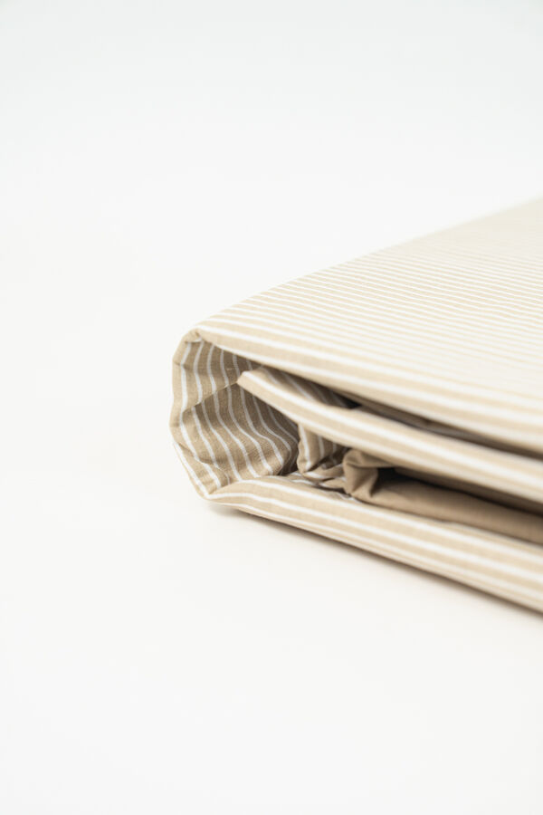 S&aacute;banas 2 plazas 144 Hilos Stripes TAUPE / MINK / VISON image number null