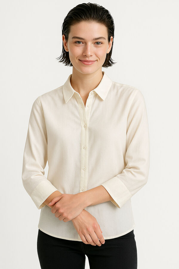 CAMISA KABAK MARFIL  / OFF WHITE image number null