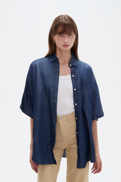 CAMISA PEZO 70607 AZUL INDIGO image number null