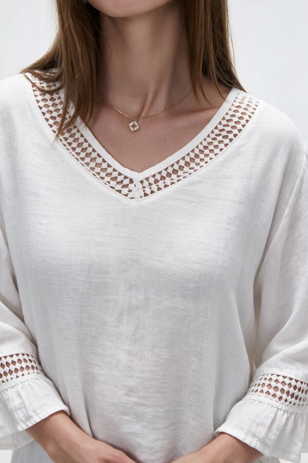 BLUSA SURNIA 70809 MARFIL  / OFF WHITE image number null