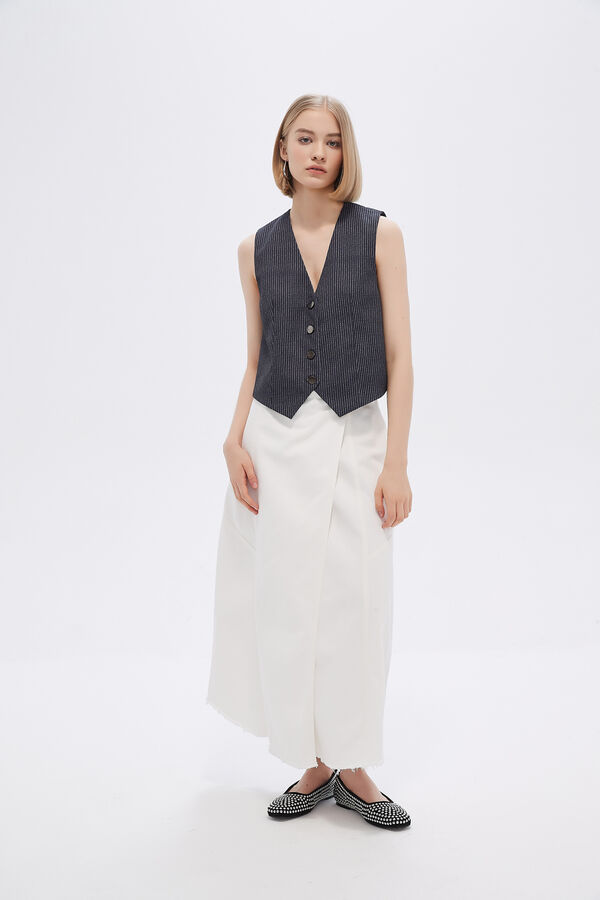 FALDA LUZA MARFIL  / OFF WHITE image number null