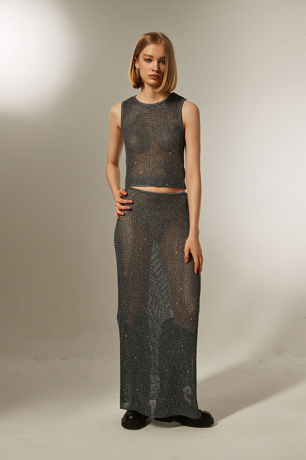 FALDA TIRA GRIS OSCURO image number null