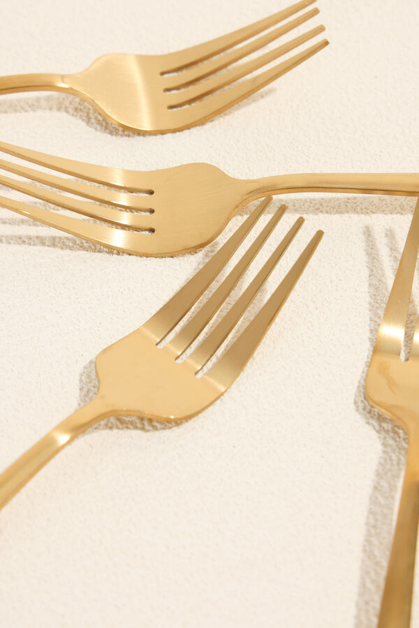 Tenedor Fiordo, Set 4 un. dorado COLOR UNICO image number null