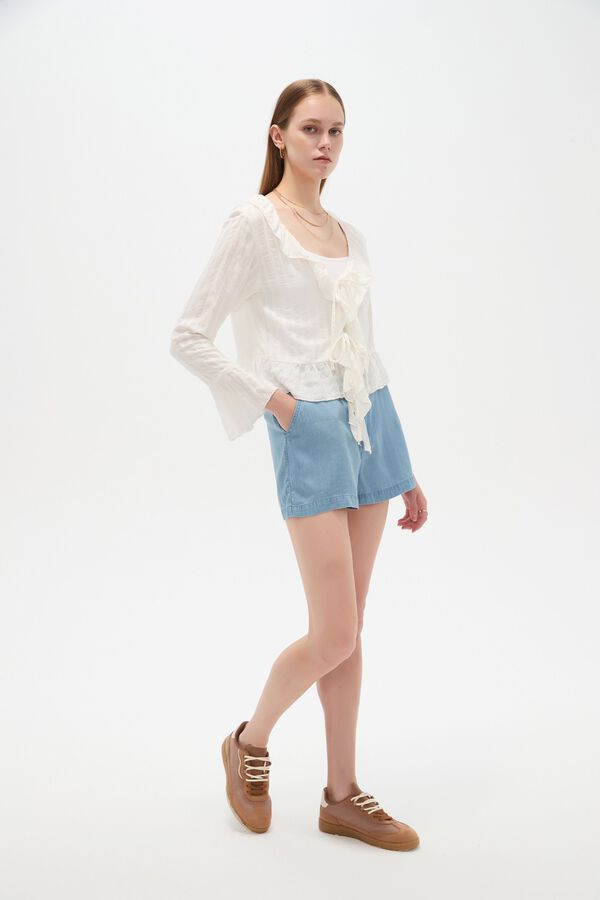 BLUSA VIREX MARFIL  / OFF WHITE image number null