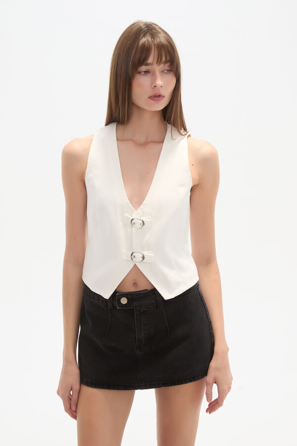 CHALECO PALMANOVA MARFIL  / OFF WHITE image number null