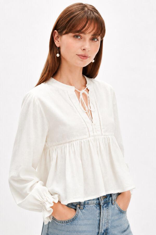 BLUSA TESEO 70607 MARFIL  / OFF WHITE image number null