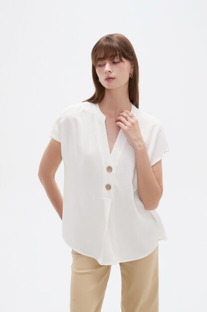 BLUSA LIMBANI 70607 MARFIL  / OFF WHITE image number null