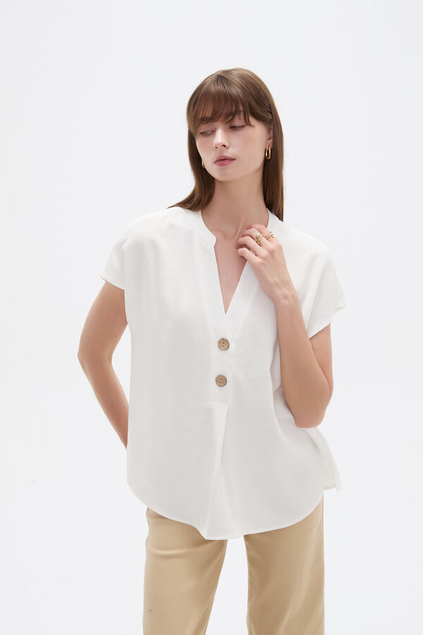 BLUSA LIMBANI 70607 MARFIL  / OFF WHITE image number null