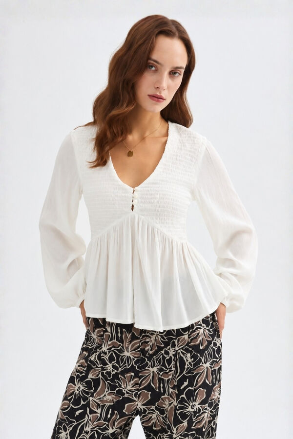 BLUSA PELVI 70607 MARFIL  / OFF WHITE image number null