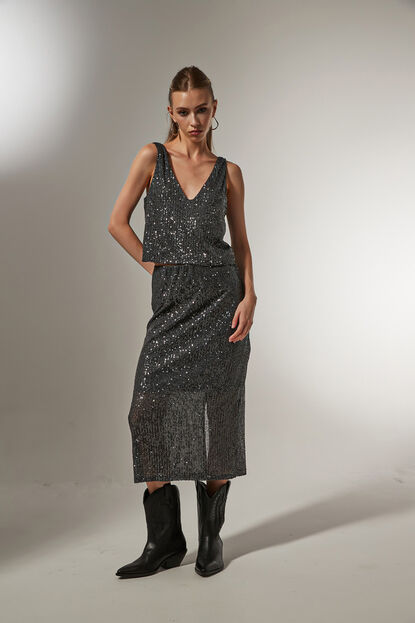 FALDA MARTEN GRIS OSCURO image number null