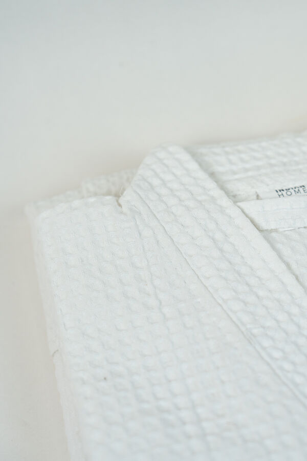 Bata de Baño Wafle BLANCO image number null