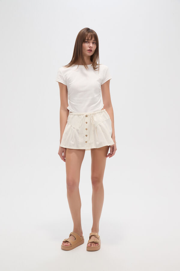 FALDA NORIS MARFIL  / OFF WHITE image number null