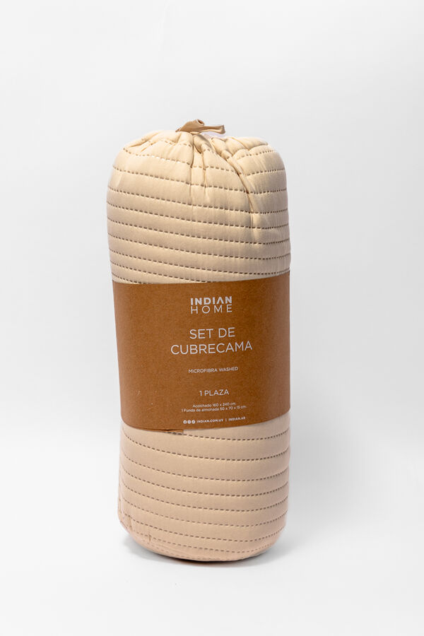 Cubrecama 1 Plaza Microfibra WASHED TAUPE / MINK / VISON image number null
