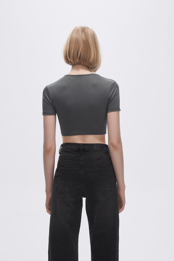 REMERA HAZAKURA GRIS OSCURO image number null