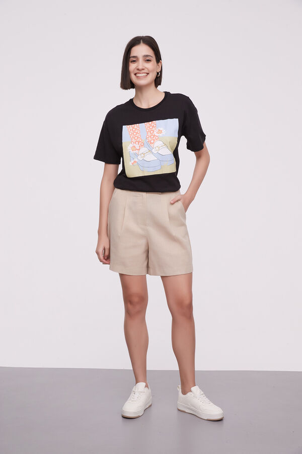 SHORT MIELAS BEIGE CLARO image number null