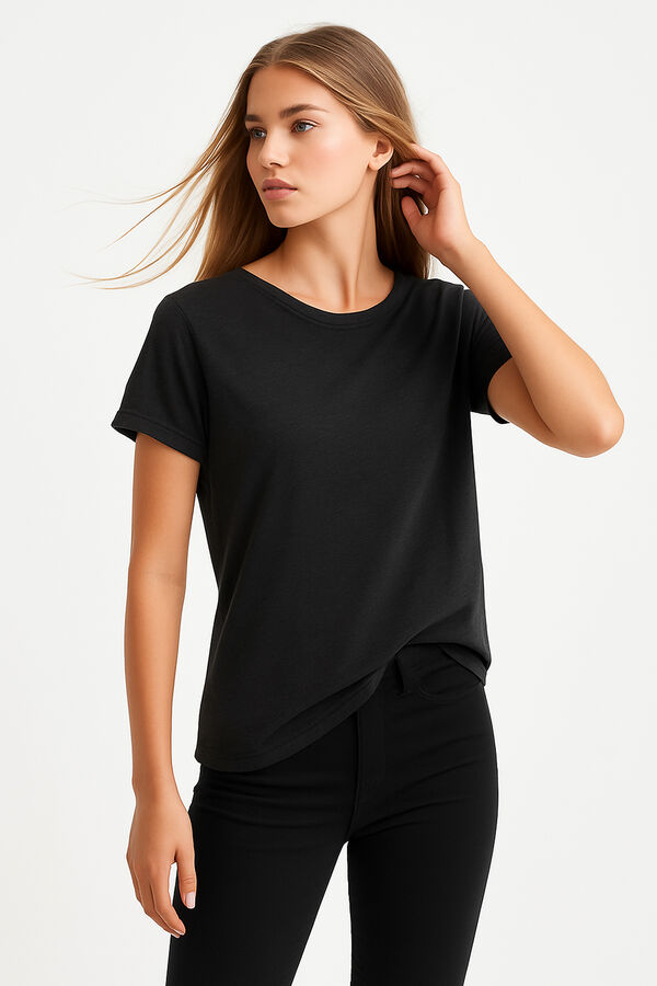 REMERA CORDATA NEGRO image number null