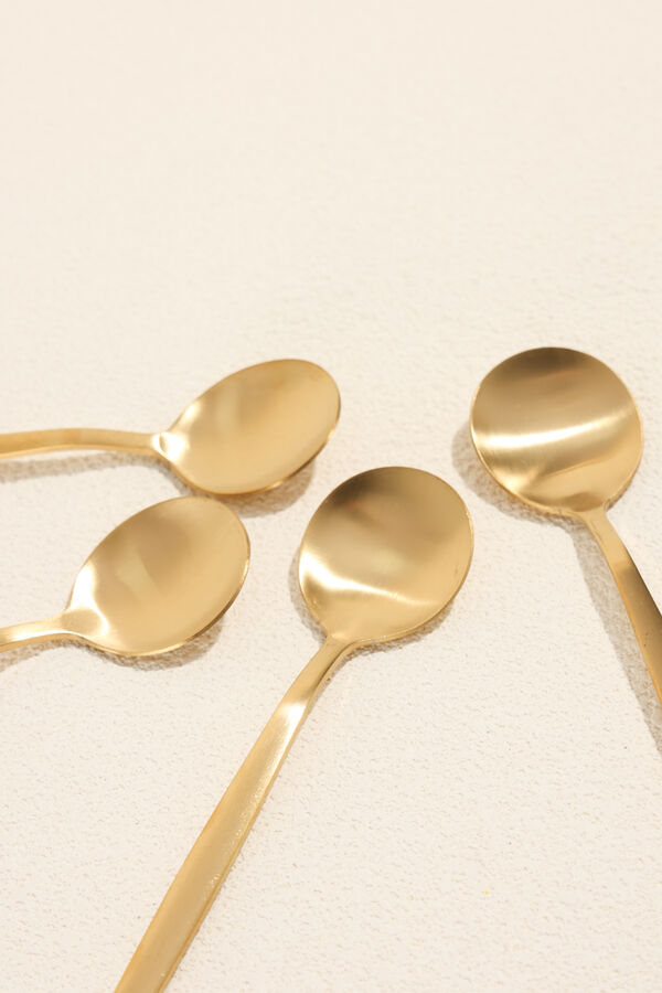 Cuchara de Té Fiordo, Set 4 un. Dorado COLOR UNICO image number null