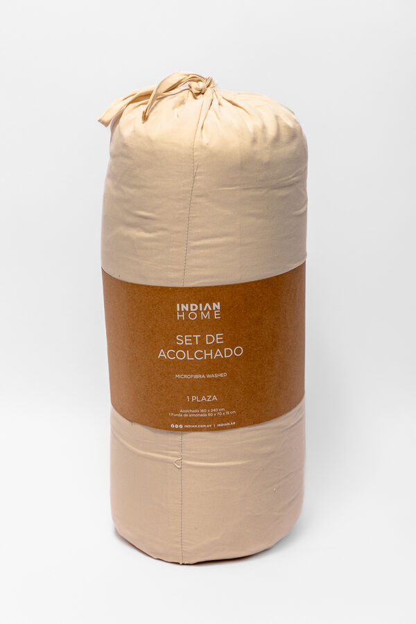 Acolchado 1 Plaza Microfibra WASHED TAUPE / MINK / VISON image number null