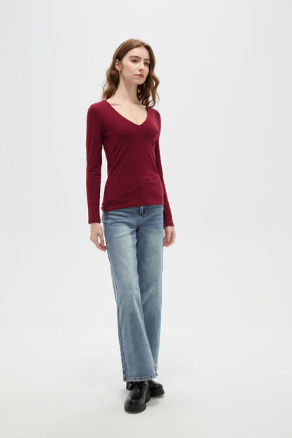 REMERA INHARA BORDEAUX image number null