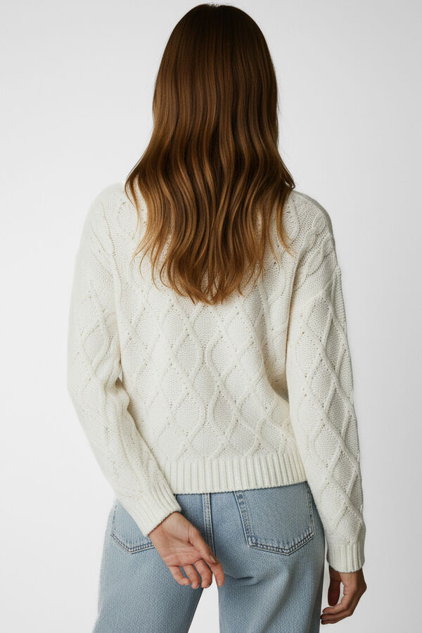 SWEATER LOANINA MARFIL  / OFF WHITE image number null