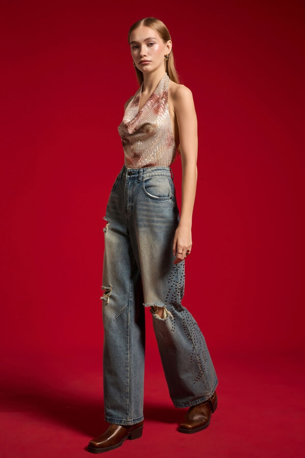 PANTALON AERY 70809 AZUL GRISACEO image number null