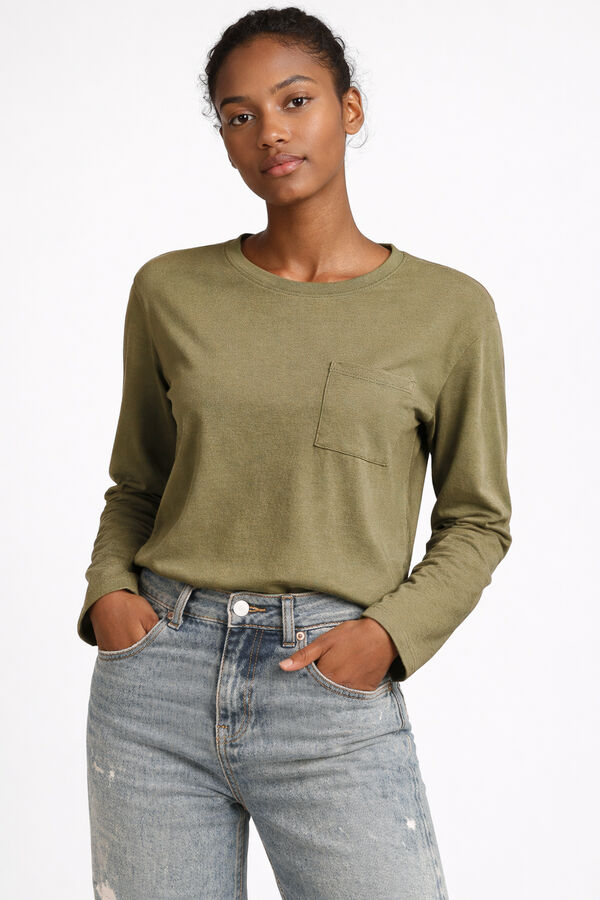 REMERA DUPLA VERDE OLIVA CLARO image number null