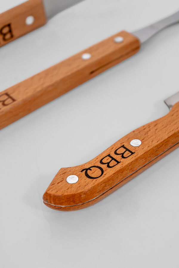 Accesorios para Parrilla Set de 3 piezas. Pincho, pinza y cuchilla con estuche 4 COLOR UNICO image number null