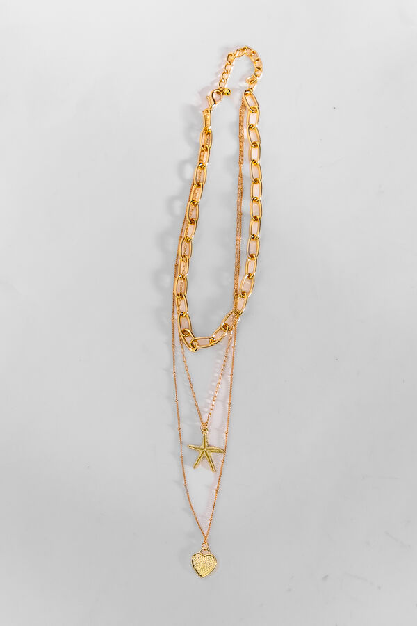 Collar Corazon & Estrella DORADO image number null