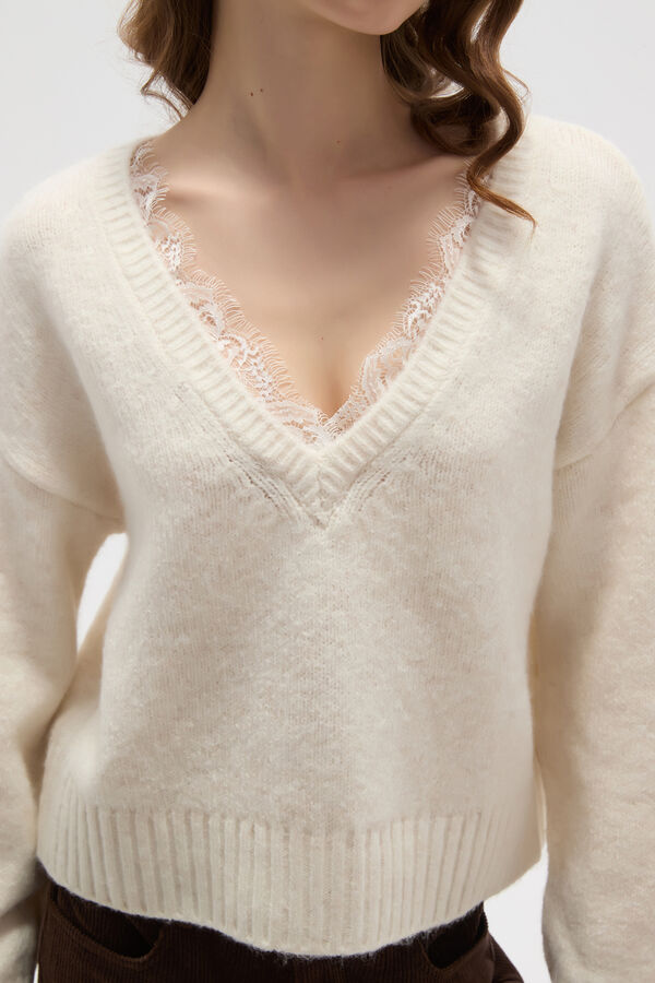 SWEATER PRETTIE MARFIL  / OFF WHITE image number null
