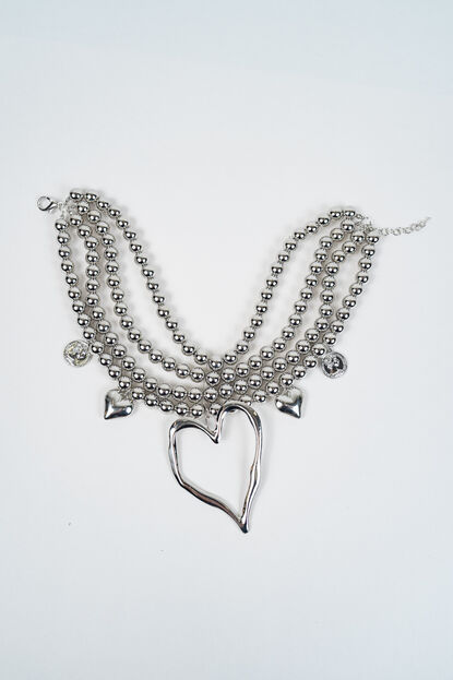 Collar Perlas PLATEADO image number null