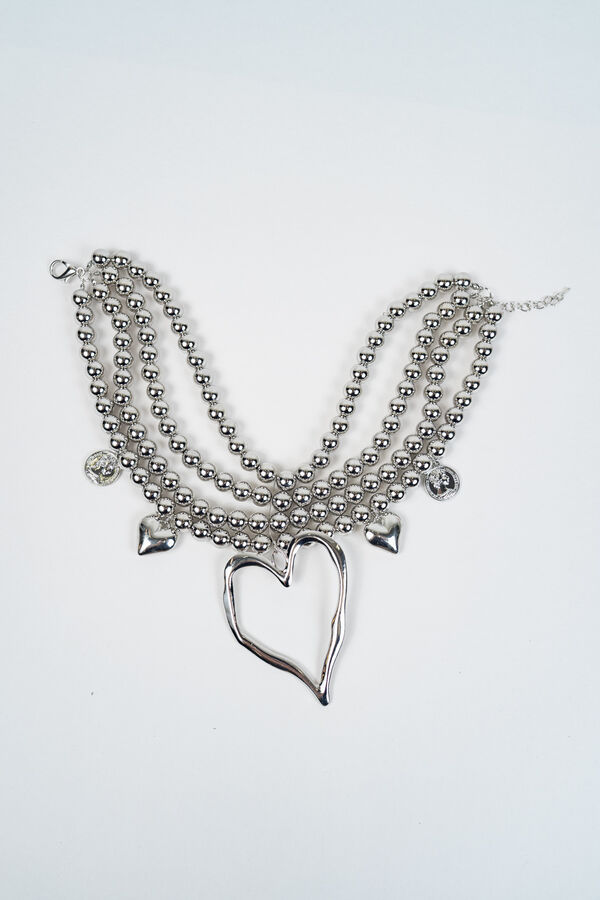 Collar Perlas PLATEADO image number null
