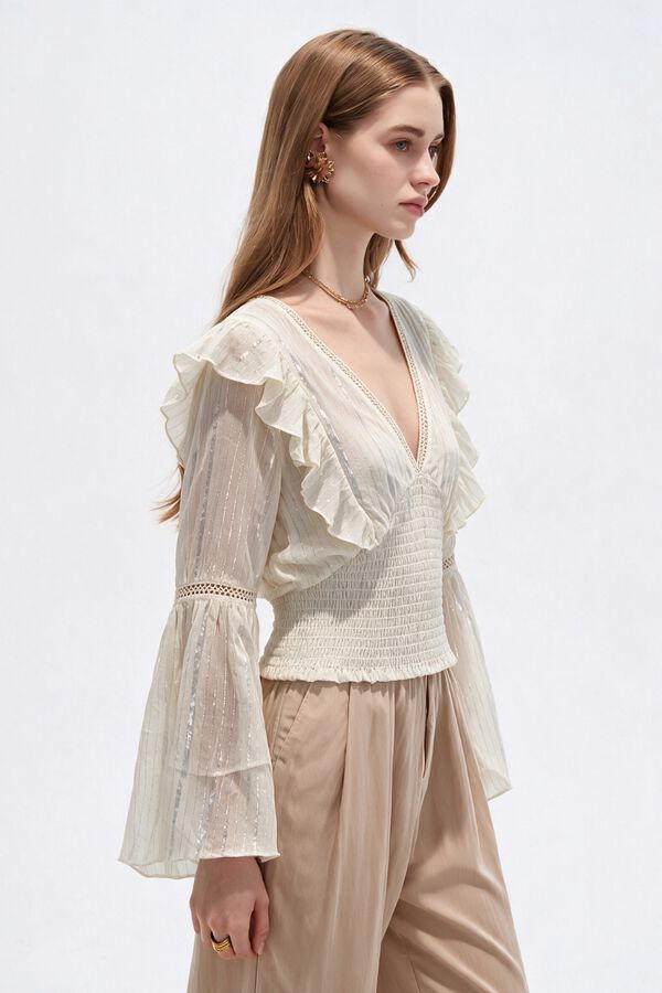BLUSA JUJOX 70809 MARFIL  / OFF WHITE image number null