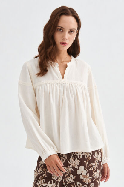 BLUSA XIRLA 70607 MARFIL  / OFF WHITE image number null