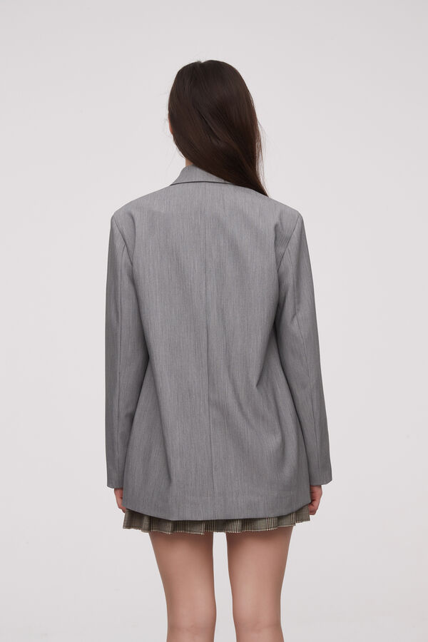 BLAZER DASAR GRIS MELANGE MEDIO image number null