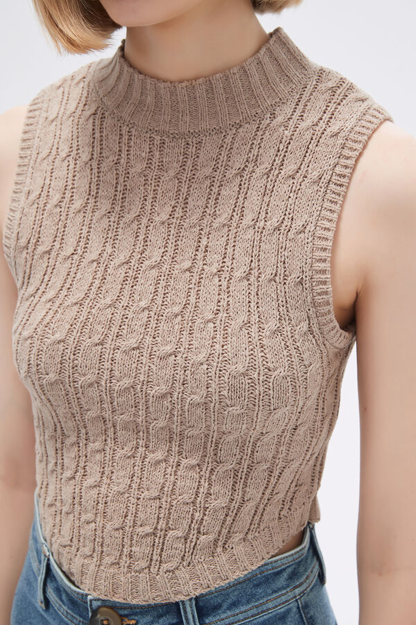 CHALECO ROZET BEIGE image number null
