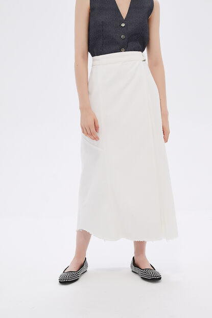 FALDA LUZA MARFIL  / OFF WHITE image number null