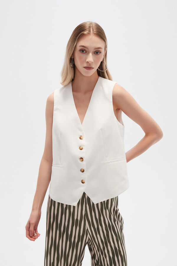 CHALECO ELIRA MARFIL  / OFF WHITE image number null