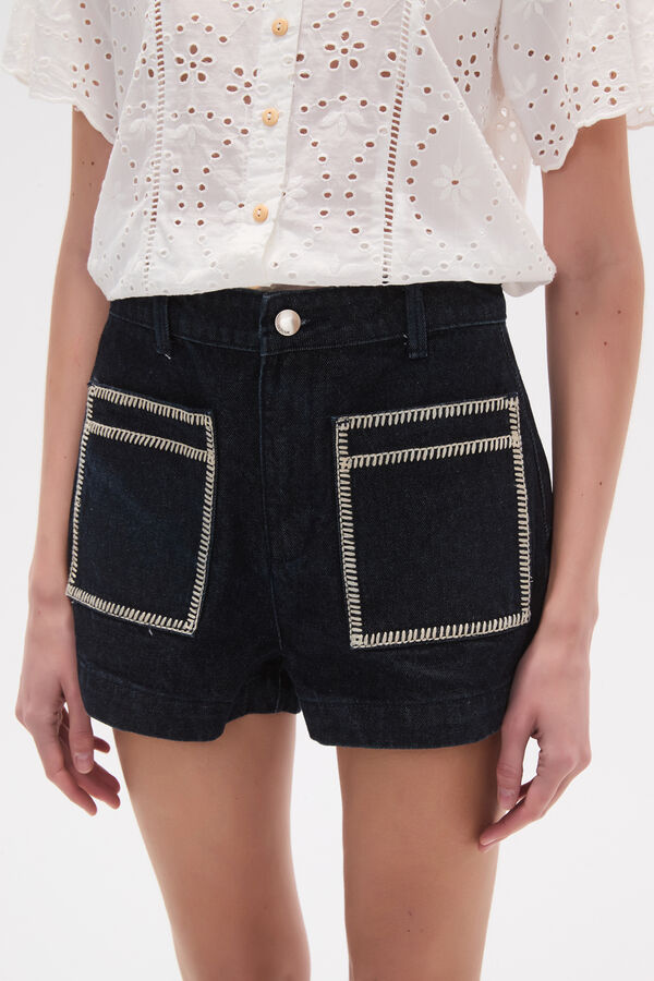 SHORT PAVIN AZUL INDIGO image number null