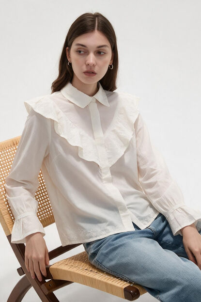 CAMISA HARIET MARFIL  / OFF WHITE image number null