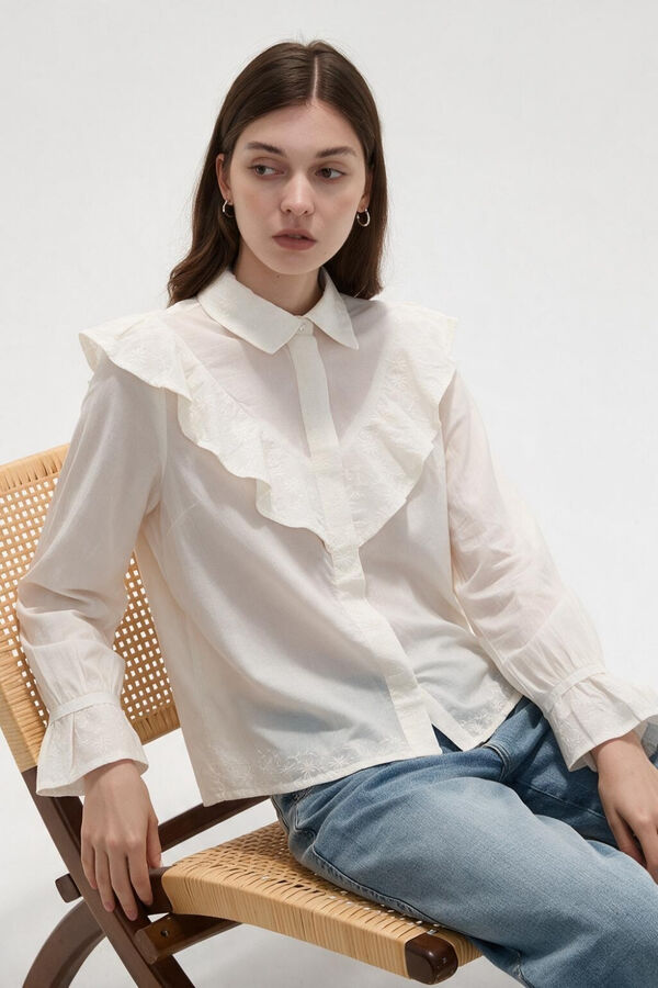 CAMISA HARIET MARFIL  / OFF WHITE image number null