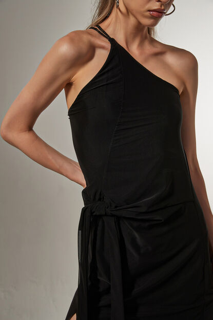 VESTIDO MANDINA NEGRO image number null