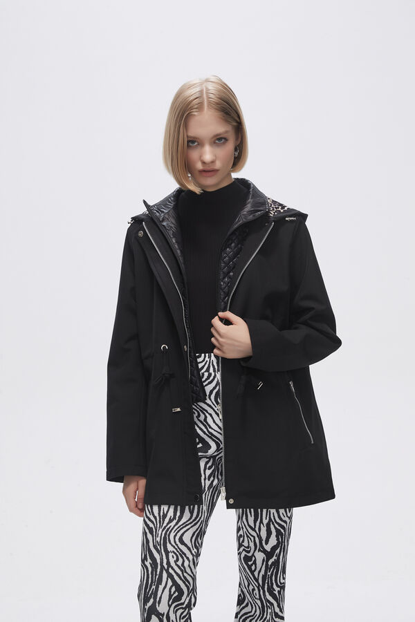 CAMPERA POPLINE NEGRO image number null