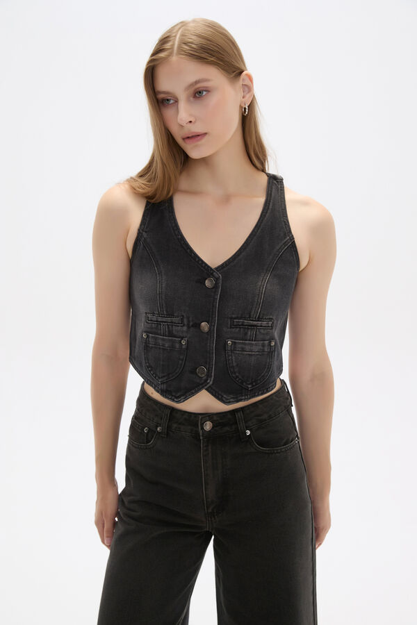 CHALECO CALLISTA GRIS OSCURO image number null