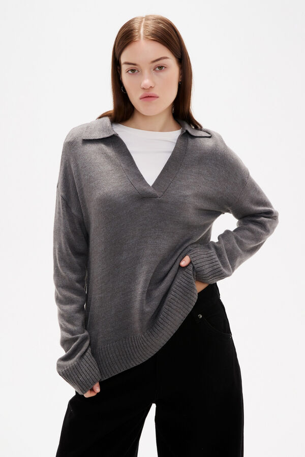 SWEATER DAPA 70607 GRIS MELANGE OSCURO image number null