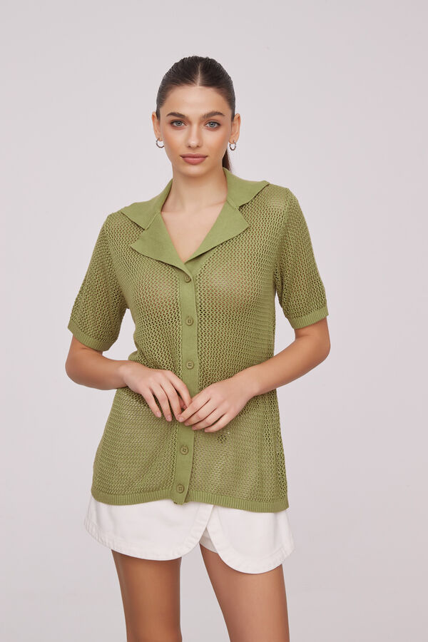 CARDIGAN GENOVIAS VERDE OLIVA image number null
