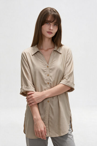 CAMISA LIVANA 70809 VERDE GRISACEO image number null