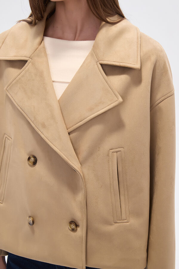 CHAQUETA YENAI BEIGE OSCURO image number null