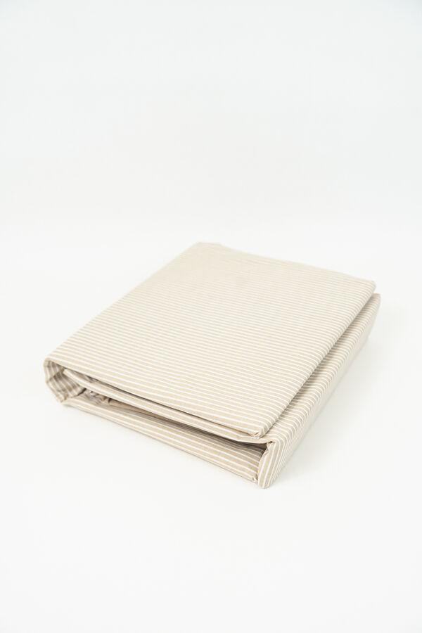 S&aacute;banas 2 plazas 144 Hilos Stripes TAUPE / MINK / VISON image number null