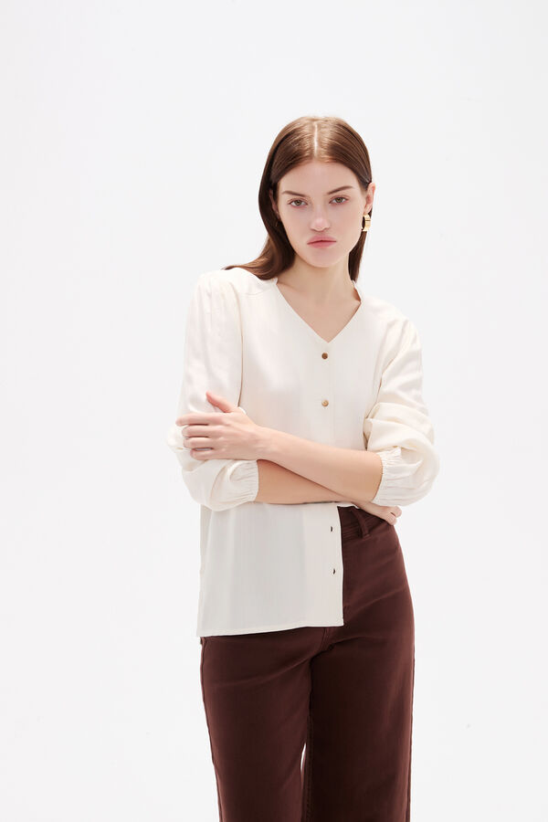 CAMISA BLOVA CRUDO / NATURAL image number null
