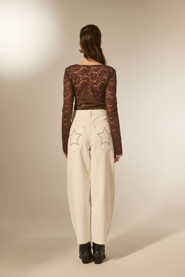 PANTALON JUREA MARFIL  / OFF WHITE image number null